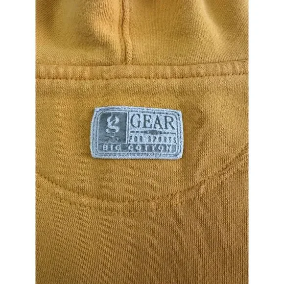 Vintage Iowa Hawkeyes Hoodie Mens Small Yellow Pullover Distressed Logo‎ Y2K - Picture 6 of 12